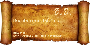 Buchberger Dóra névjegykártya